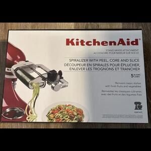 KitchenAid KSM1APC 5-Blade Spiralizer with Peel, Core & Slice Attachment – New